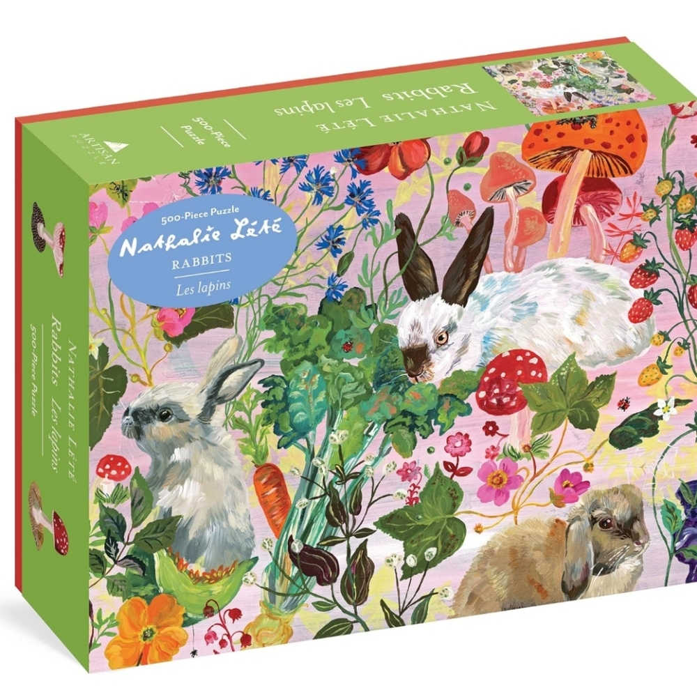 Nathalie Lete Les Lapins Rabbits 500 Piece Puzzle complete